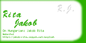 rita jakob business card